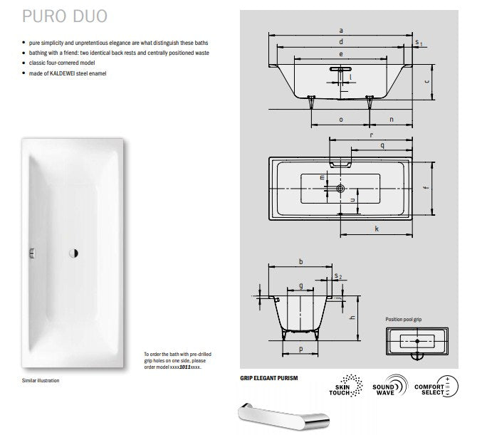 Kaldewei Ambiente Puro Duo Steel Baths