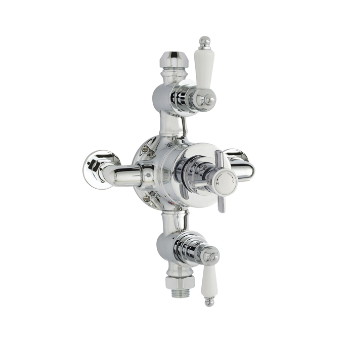 Nuie Edwardian Triple Exposed Thermostatic Shower Valve