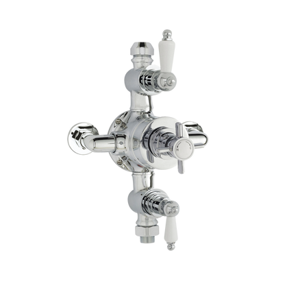 Nuie Edwardian Triple Exposed Thermostatic Shower Valve