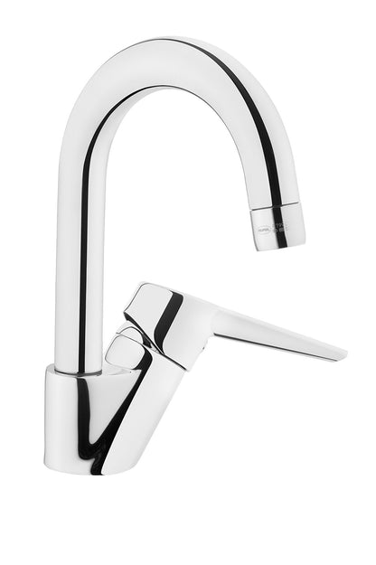 Vitra Solid S Basin Mixer - with Swivel Spout