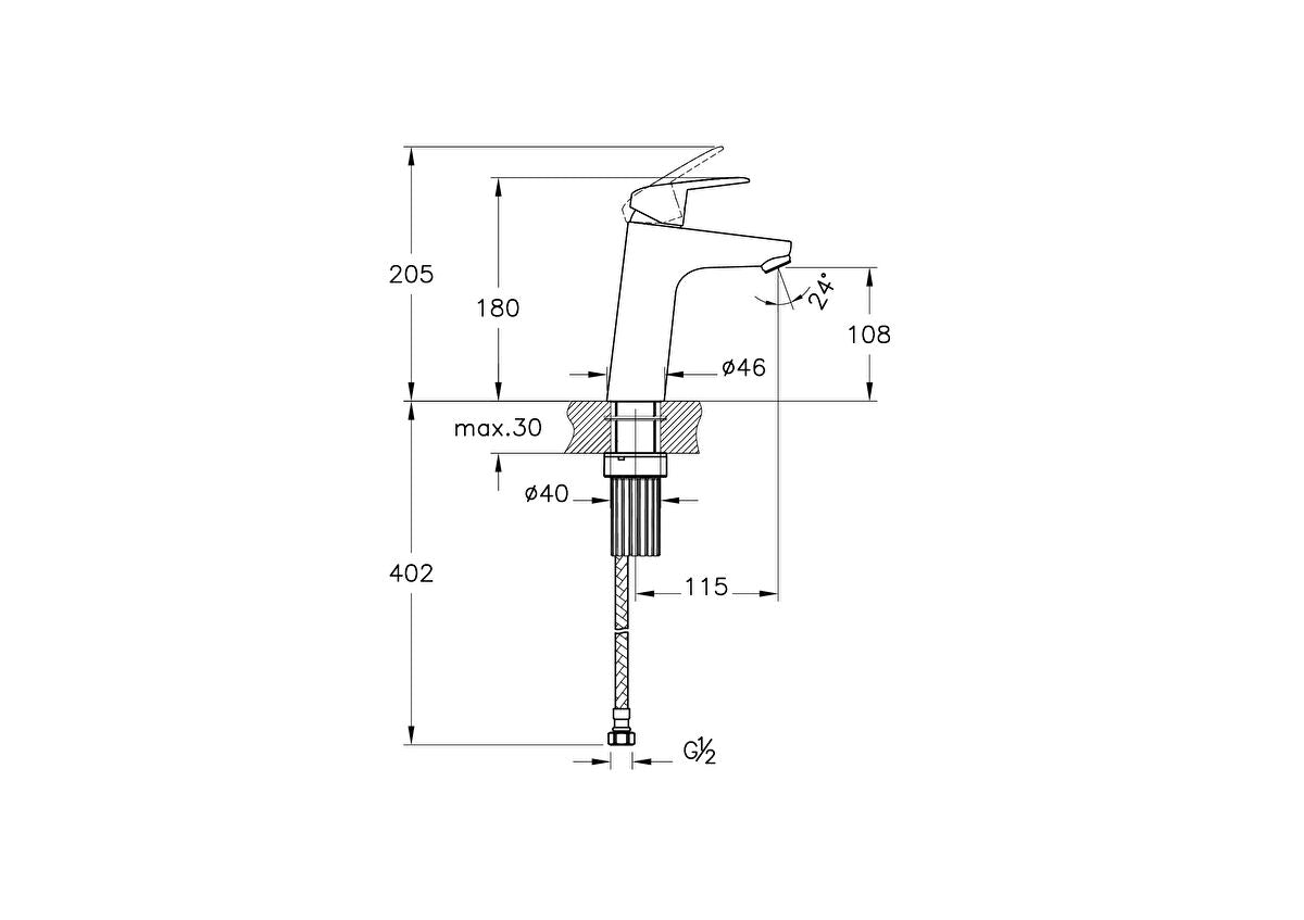 Vitra Flow Round Basin Mixer Large - Chrome