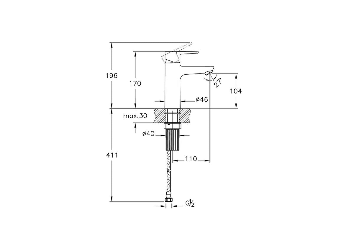 Vitra FLow Soft Round Large Basin Mixer