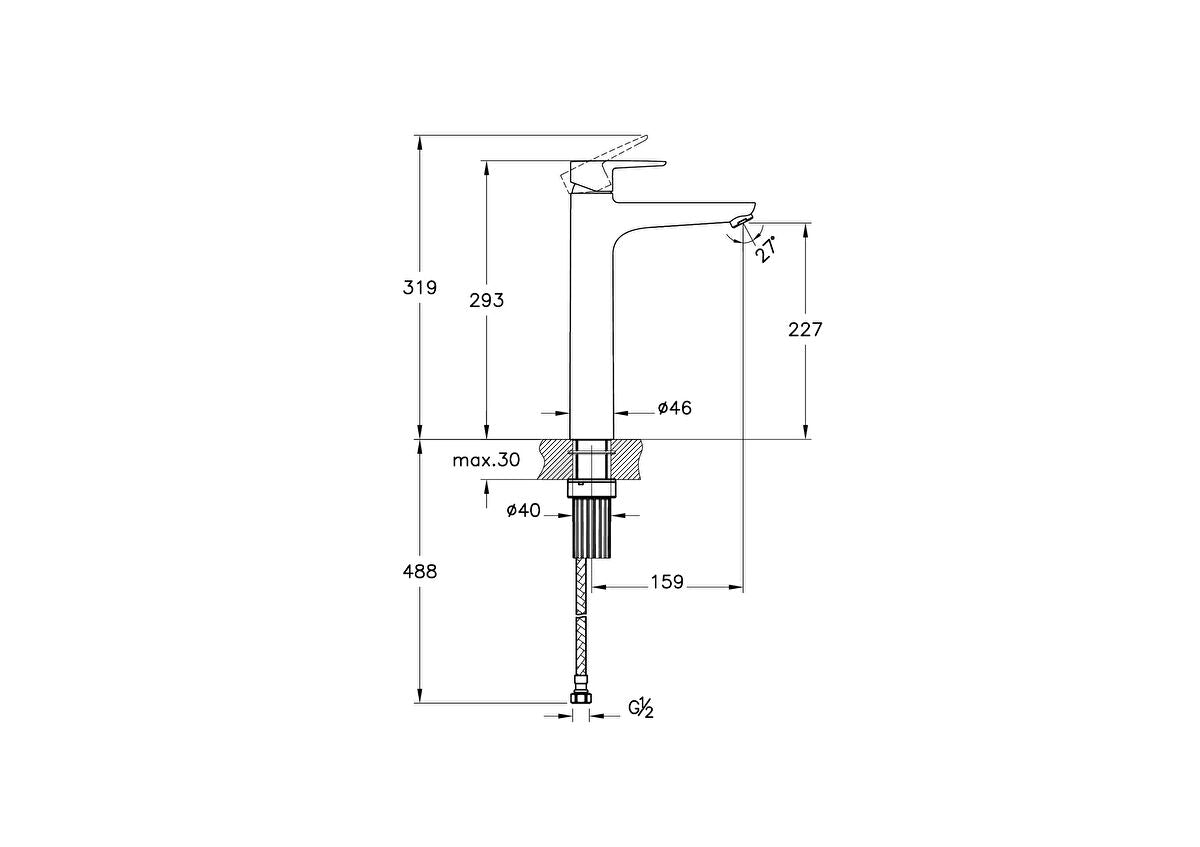 Vitra FLow Soft Round Basin Mixer For Bowl