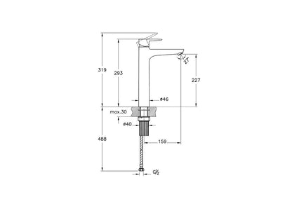 Vitra FLow Soft Round Basin Mixer For Bowl