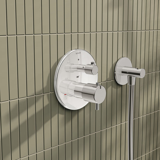 Vitra AquaHeat Round Thermostatic Bath/Shower Mixer