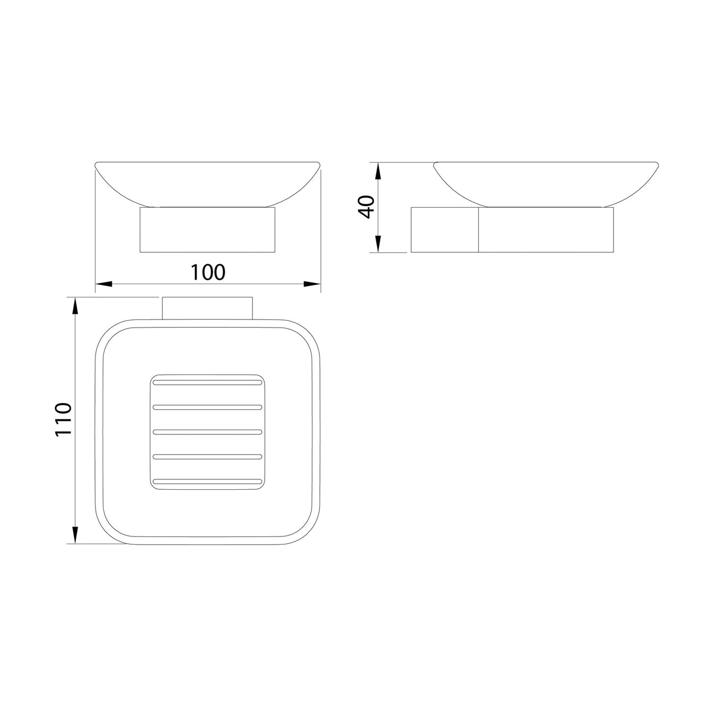 Scudo Alpha Wall Mounted Soap Dish Holder