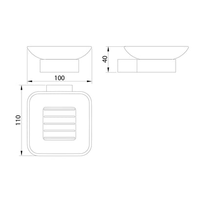 Scudo Alpha Wall Mounted Soap Dish Holder