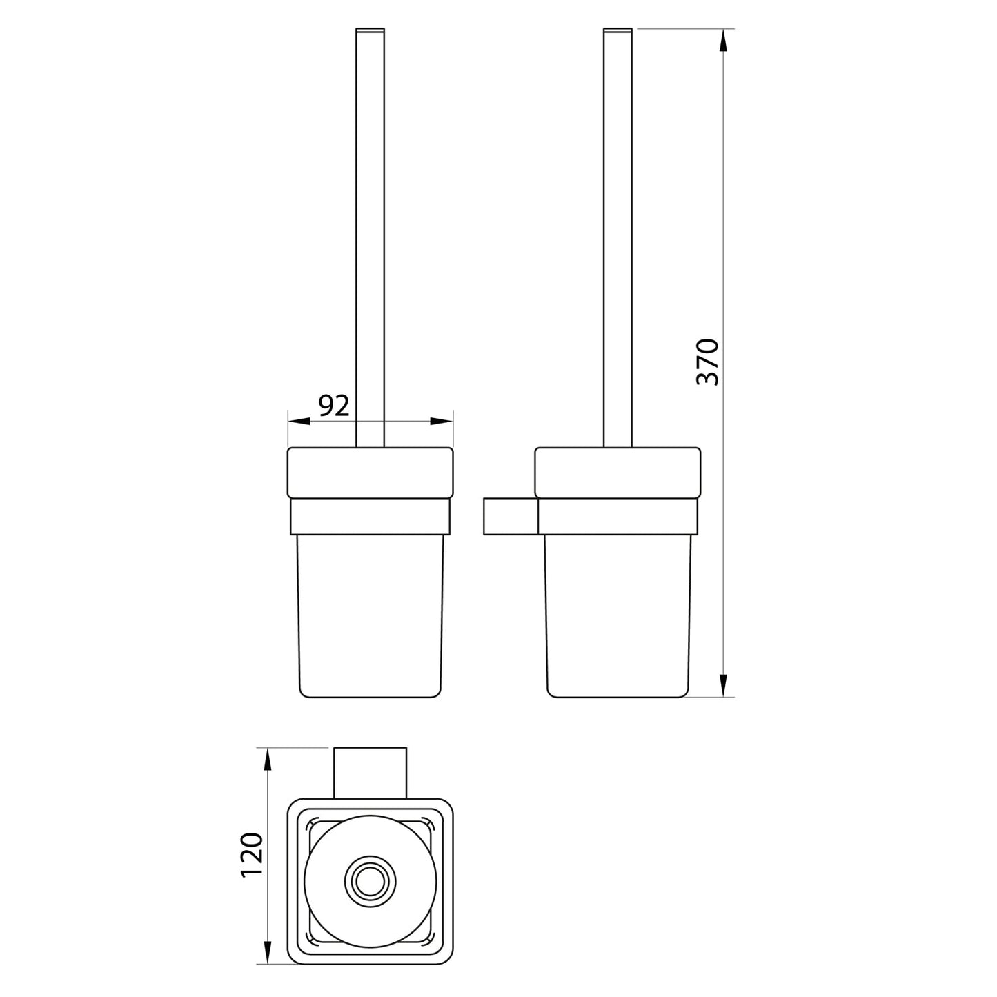 Scudo Alpha Wall Mounted Toilet Brush Set