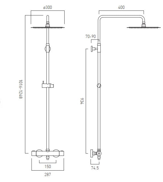 Vado Aquablade Shower Column