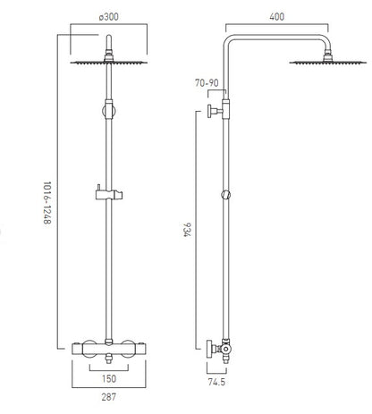 Vado Aquablade Shower Column