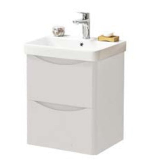 Kartell Arc 500 x 460mm Wall Mounted 2 Drawer Unit with Basin