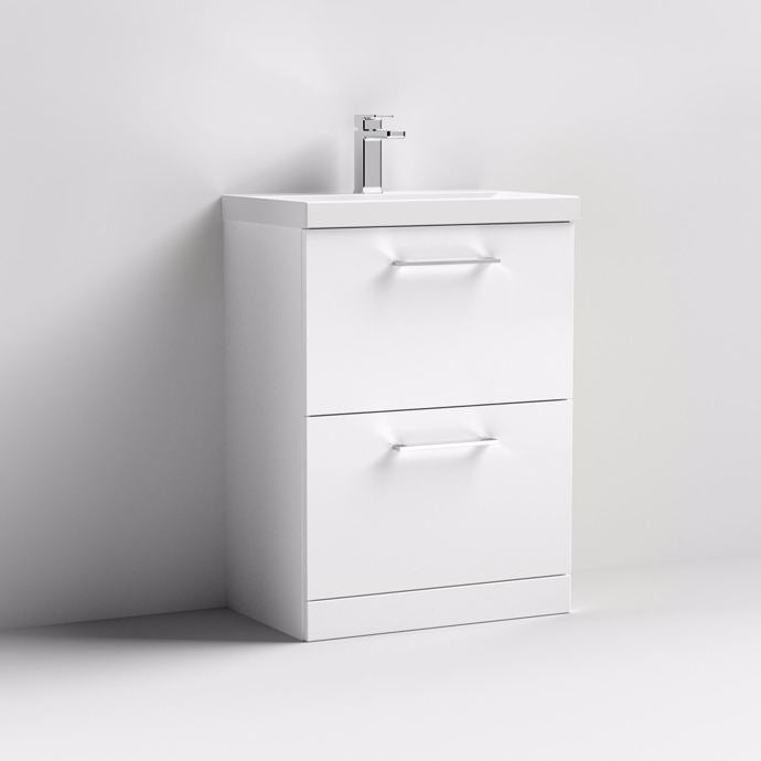 Nuie Arno Floor Standing 2 Drawer Vanity & Basin