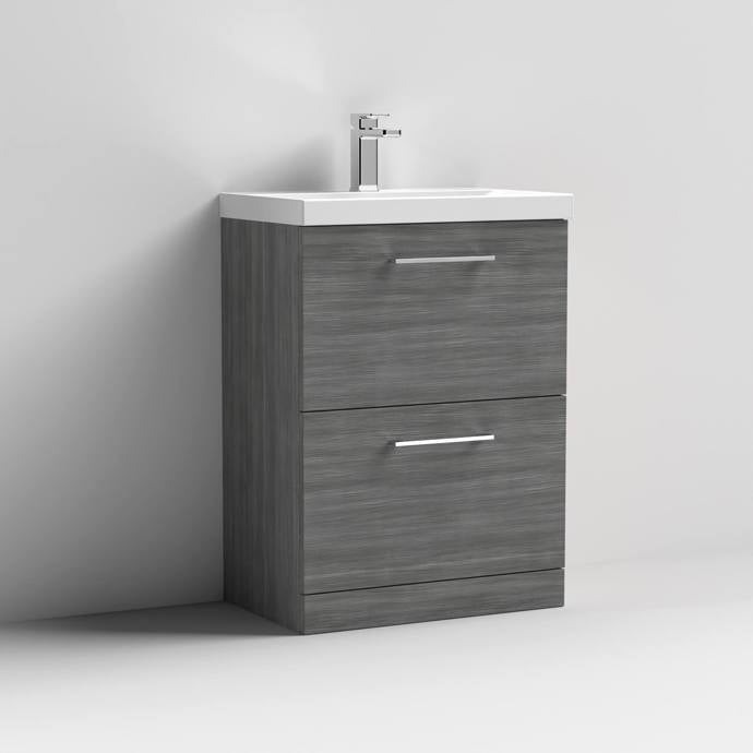 Nuie Arno Floor Standing 2 Drawer Vanity & Basin