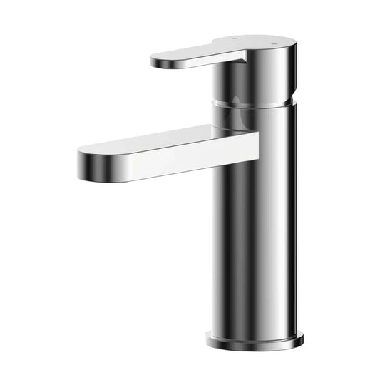 Nuie Arvan Round Mono Basin Mixer With Push Button Waste