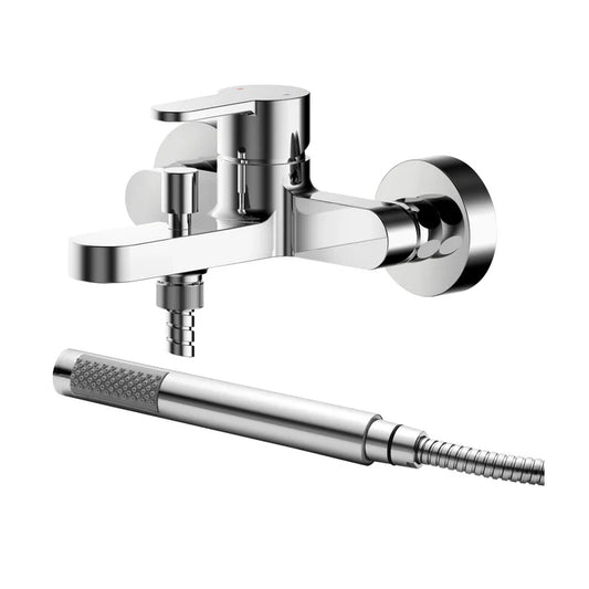 Nuie Arvan Round Bath Shower Mixer Wall Mounted with Kit