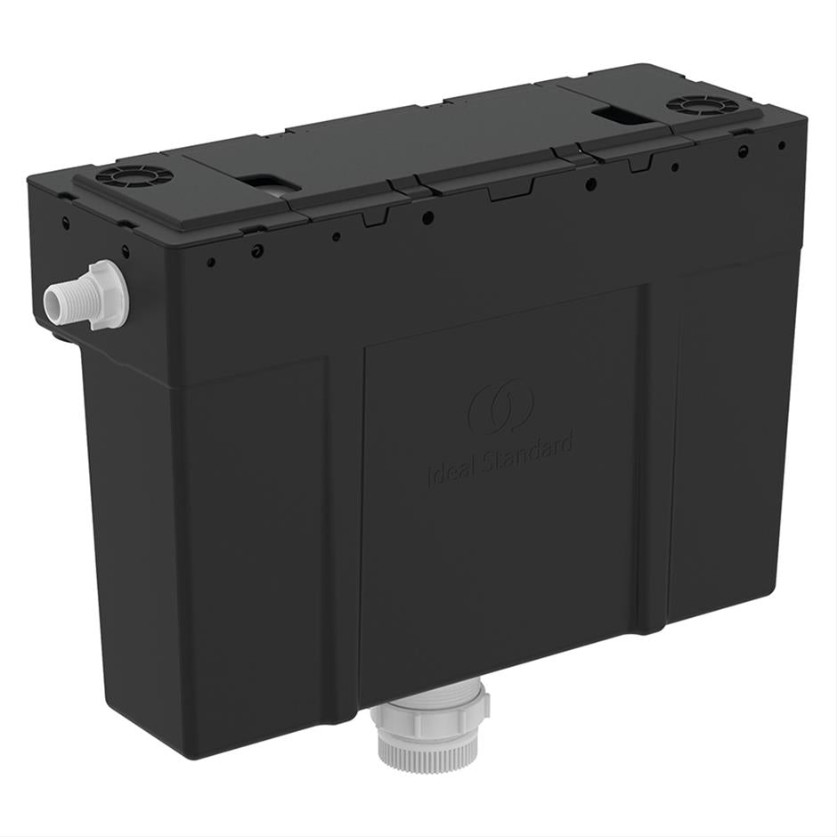 Ideal Standard High Level Cistern, Side Inlet, Pneumatic Button Operated, Single Flush