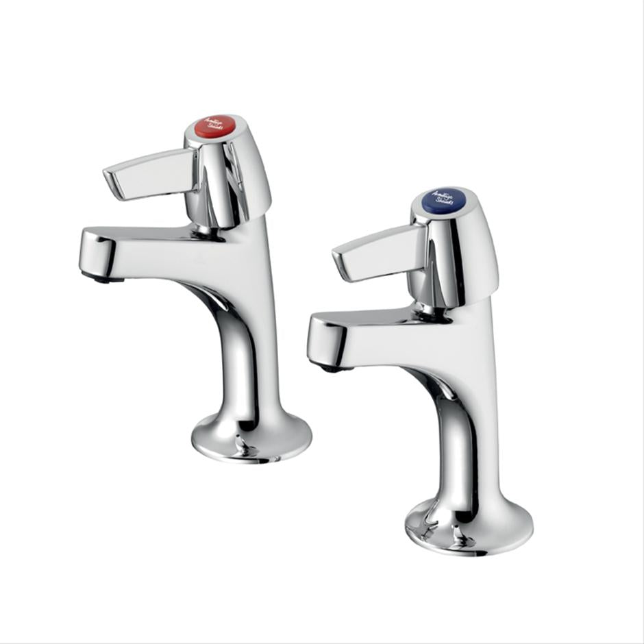 Armitage Shanks Sandringham 21 High Neck Pillar Taps - Chrome