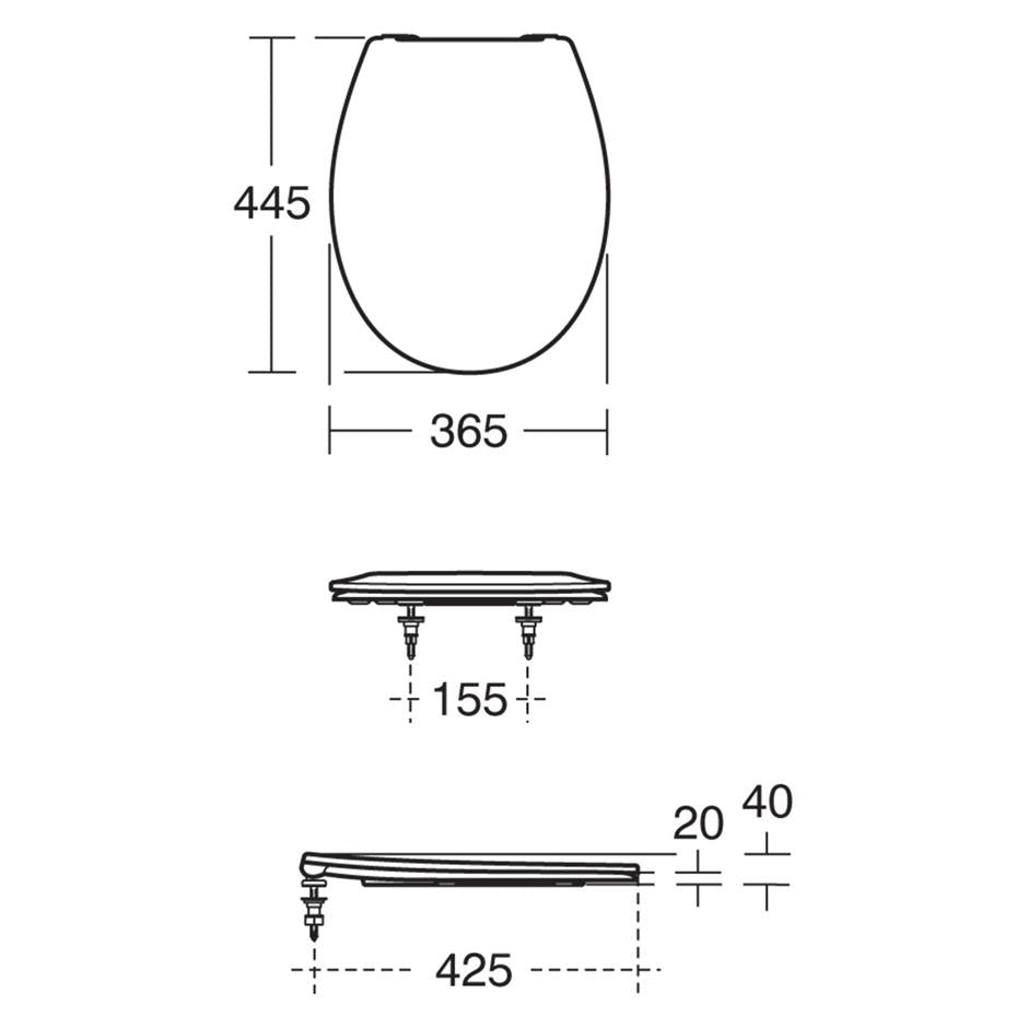 Armitage Shanks Sandringham 21 Uni toilet seat