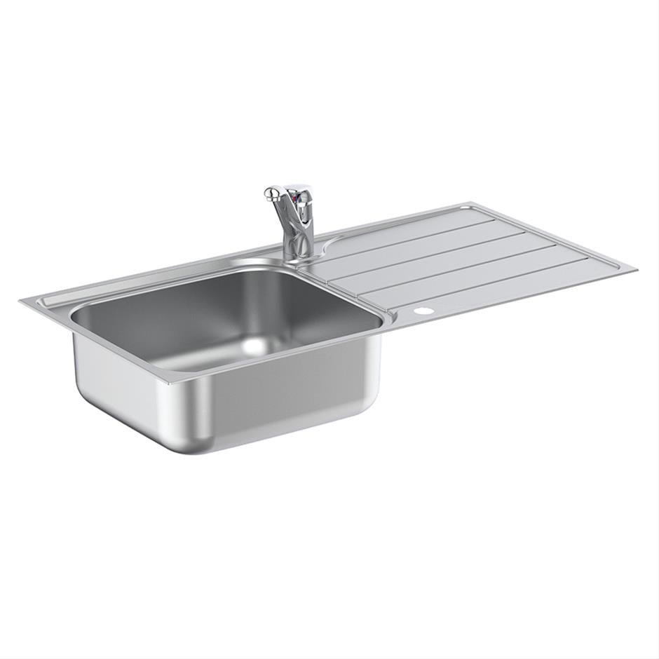 Armitage Shanks Sandringham 1000mm Stainless Steel Kitchen Sink Pack