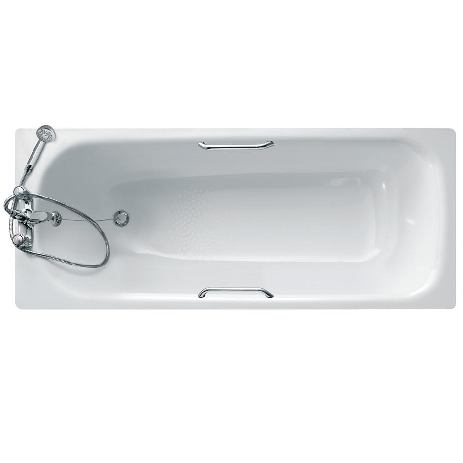 Armitage Shanks Nisa Heavy Gauge Steel Bath 2TH 170 x 70cm CP Grip