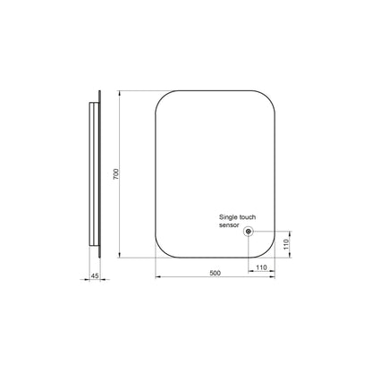 Scudo Aura LED Mirror with Demister Pad