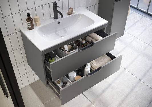 Scudo Aubrey Wall Mounted Drawer Cabinet and Basin