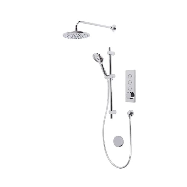 Tavistock Axiom Triple Function Shower System With Riser Kit, Overhead Shower & Smartflow Bath Filler