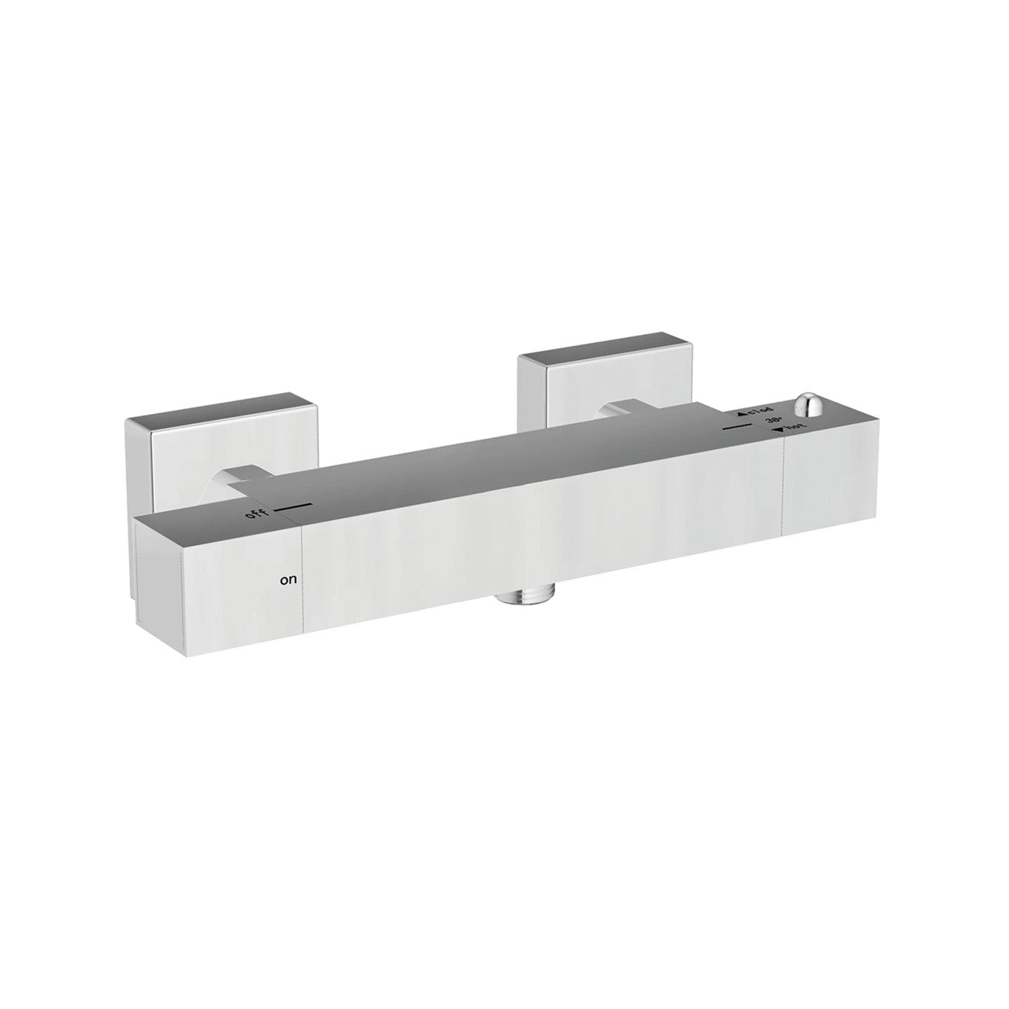 Scudo Lunar Square Exposed Shower Valve - Brass/ Chrome