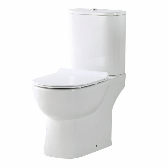 Scudo Belini Rimless Close Coupled Open Back WC - White