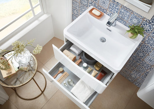 Scudo Bella Wall Mounted Drawer Unit and Basin