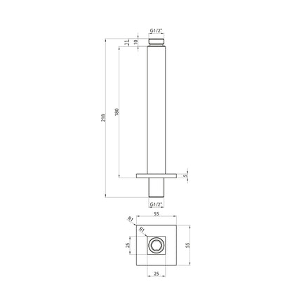 Scudo Ceiling Mounted Wall Arm