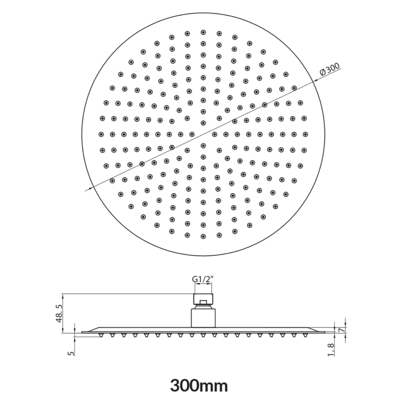 Scudo Stainless Steel Shower Head