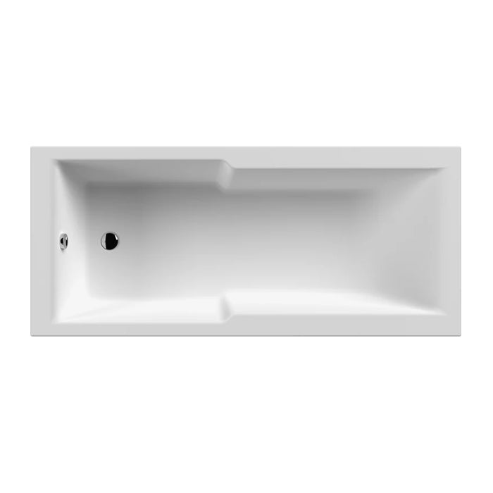 Nuie Eternalite Square Straight 1700 x 750mm Shower Bath