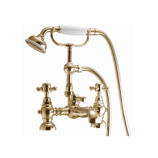 Harrogate Bath Shower Mixer with Cradle - Aged Brass