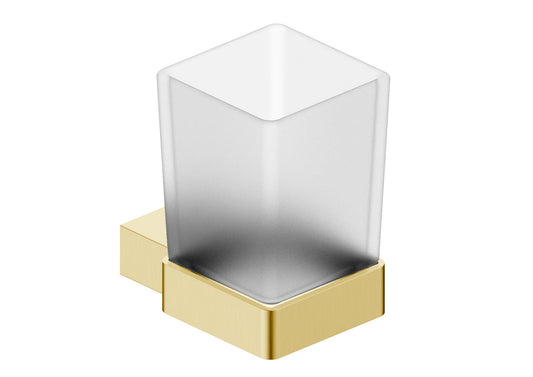 Scudo Roma Wall Mounted Tumbler Holder - Brushed Brass