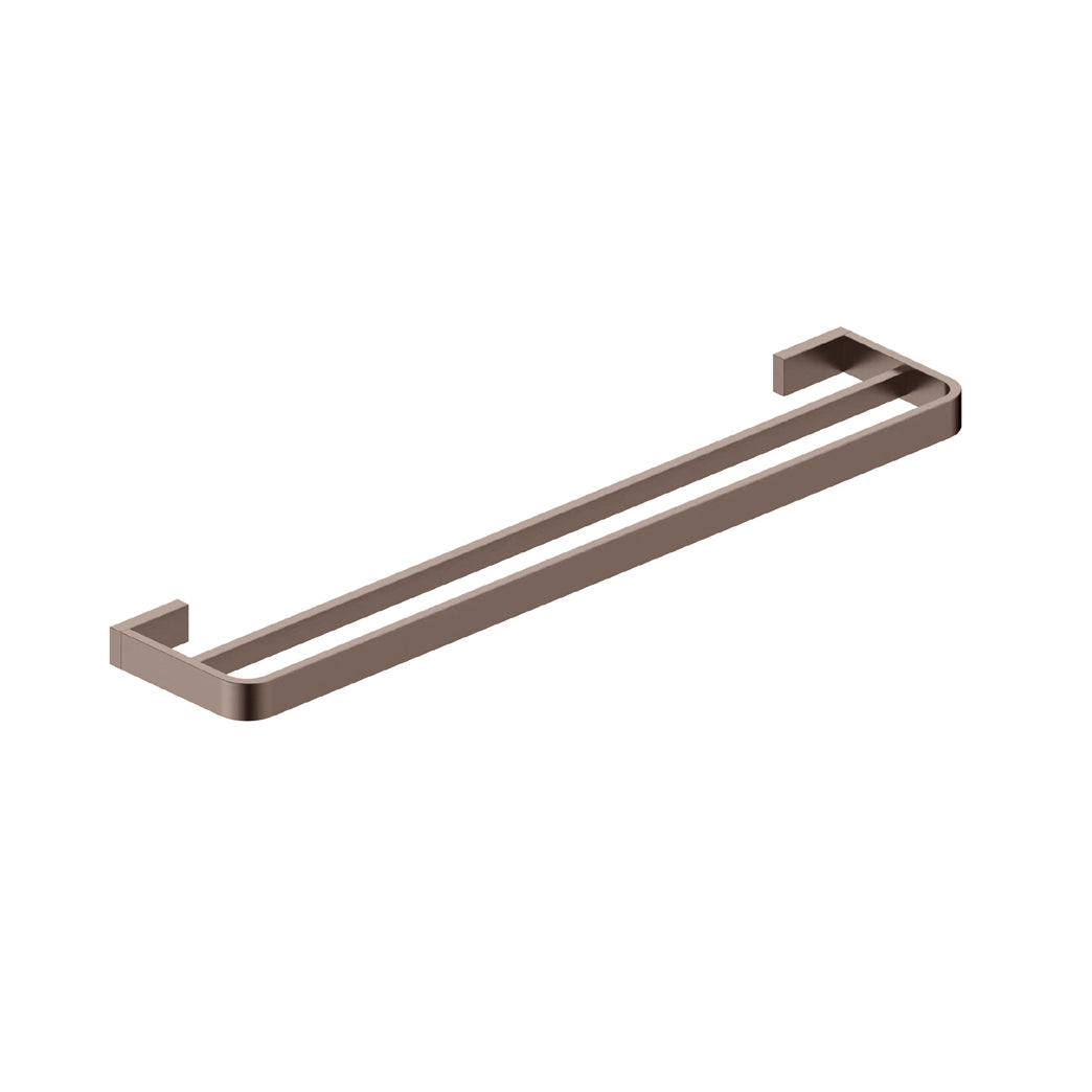 Scudo Monza Wall Mounted Double Towel Rail - Brushed Bronze
