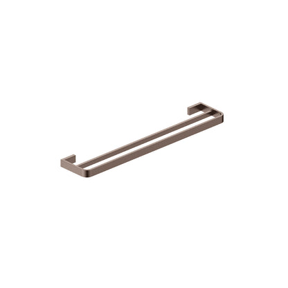 Scudo Monza Wall Mounted Double Towel Rail - Brushed Bronze