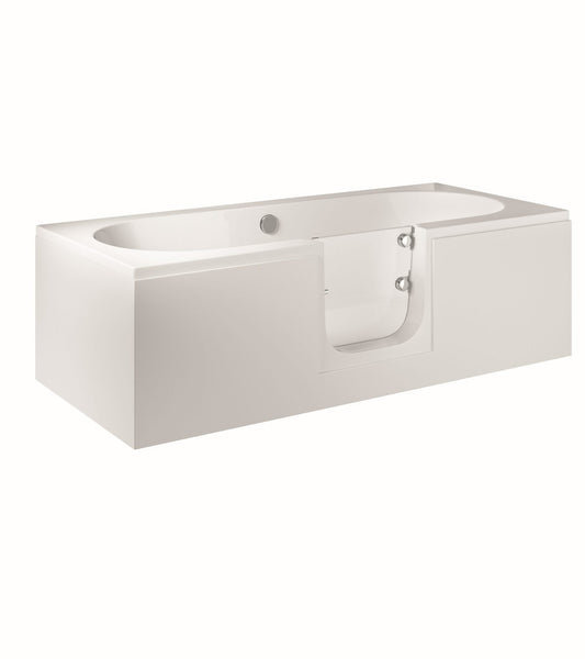 Trojan Cascade Anti-slip base Single/Double Ended Bath with Low threshold door