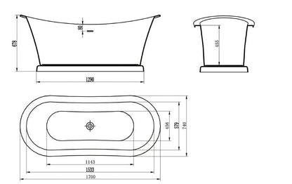 Trojan Bateaux Twin Skin Freestanding Bath