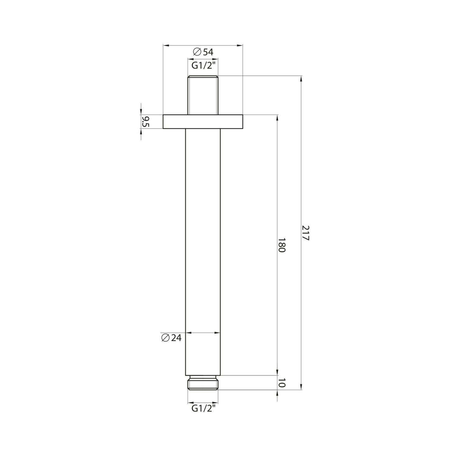 Scudo Ceiling Mounted Wall Arm