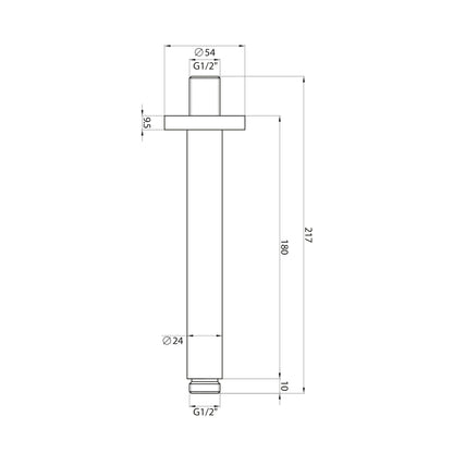 Scudo Ceiling Mounted Wall Arm