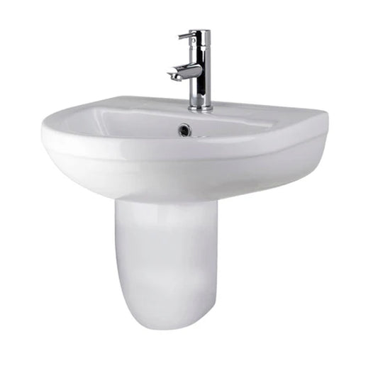 Nuie Harmony 500mm 1TH Basin & Semi Pedestal