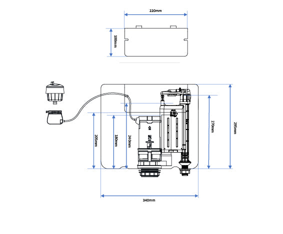 Scudo Concealed Cistern Bottom Inlet