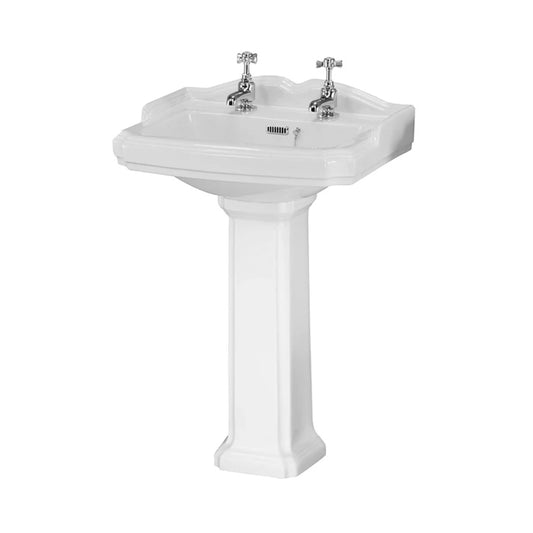 Nuie Legned 580mm 2TH Basin & Pedestal