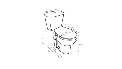 Scudo Pronto Toilet Set with cistern & seat- White