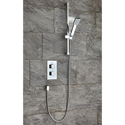 Scudo Twin Handle 1 Outlet Concealed Shower Valve - Chrome