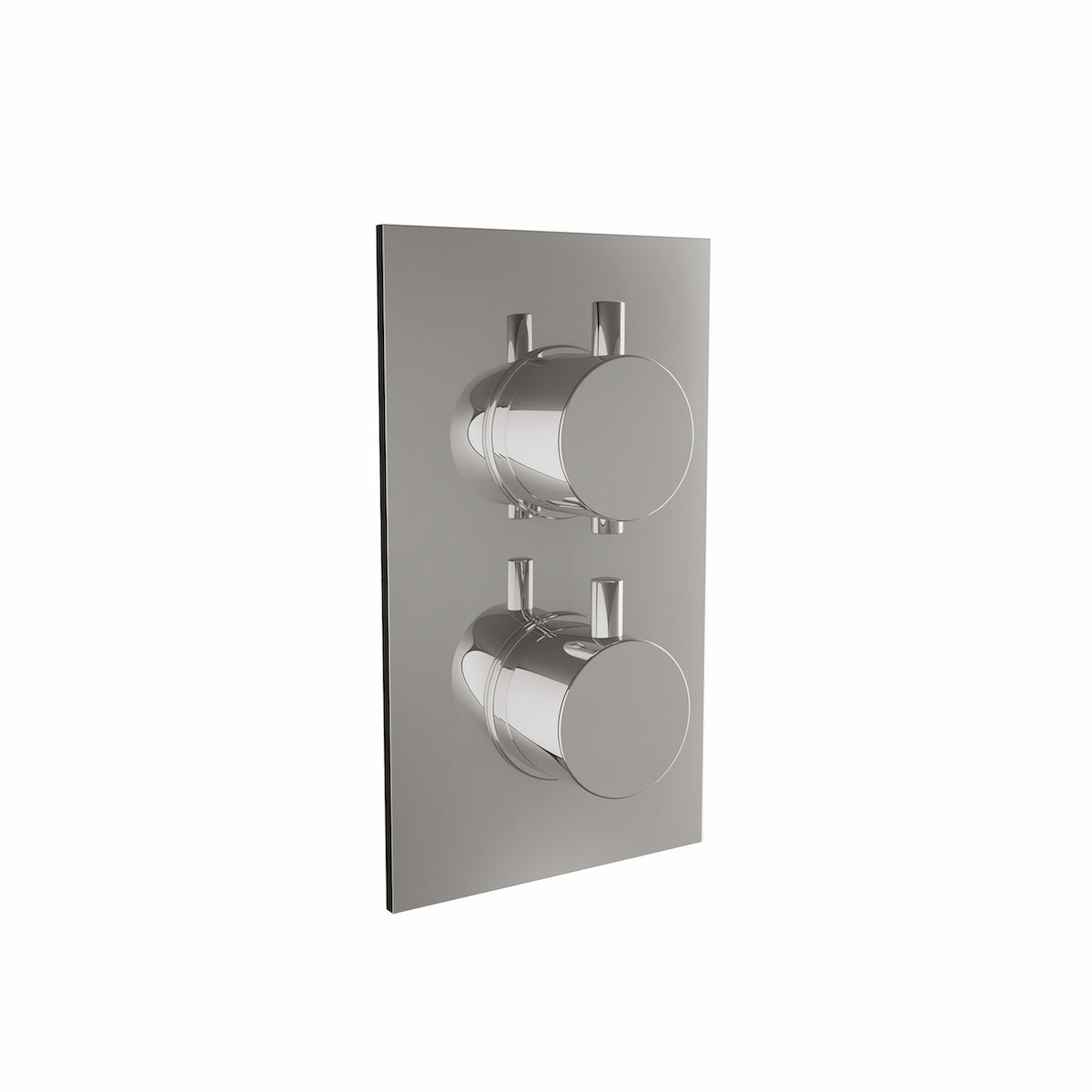 Scudo Twin Round Handle 2 Outlet Concealed Valve Diverter Shower Valve - Chrome