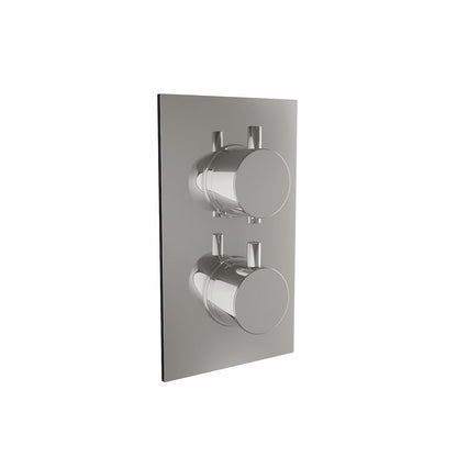 Scudo Twin Handle 1 Outlet Concealed Shower Valve - Chrome