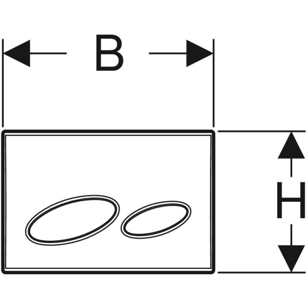 Geberit Kappa20 Dual Flush Plate