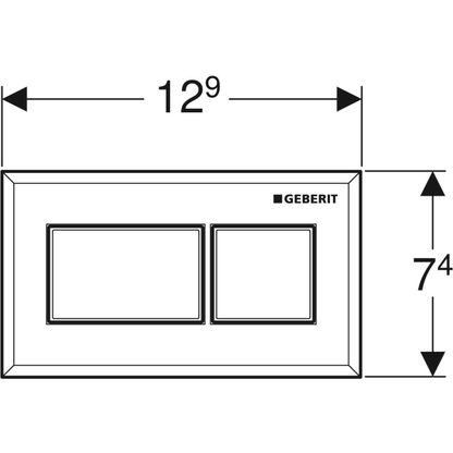 Geberit Square remote flush actuation pneumatic for dual flush